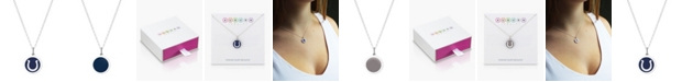 Auburn Jewelry Mini Horseshoe Pendant Necklace in Sterling Silver and Enamel, 16" + 2" Extender
